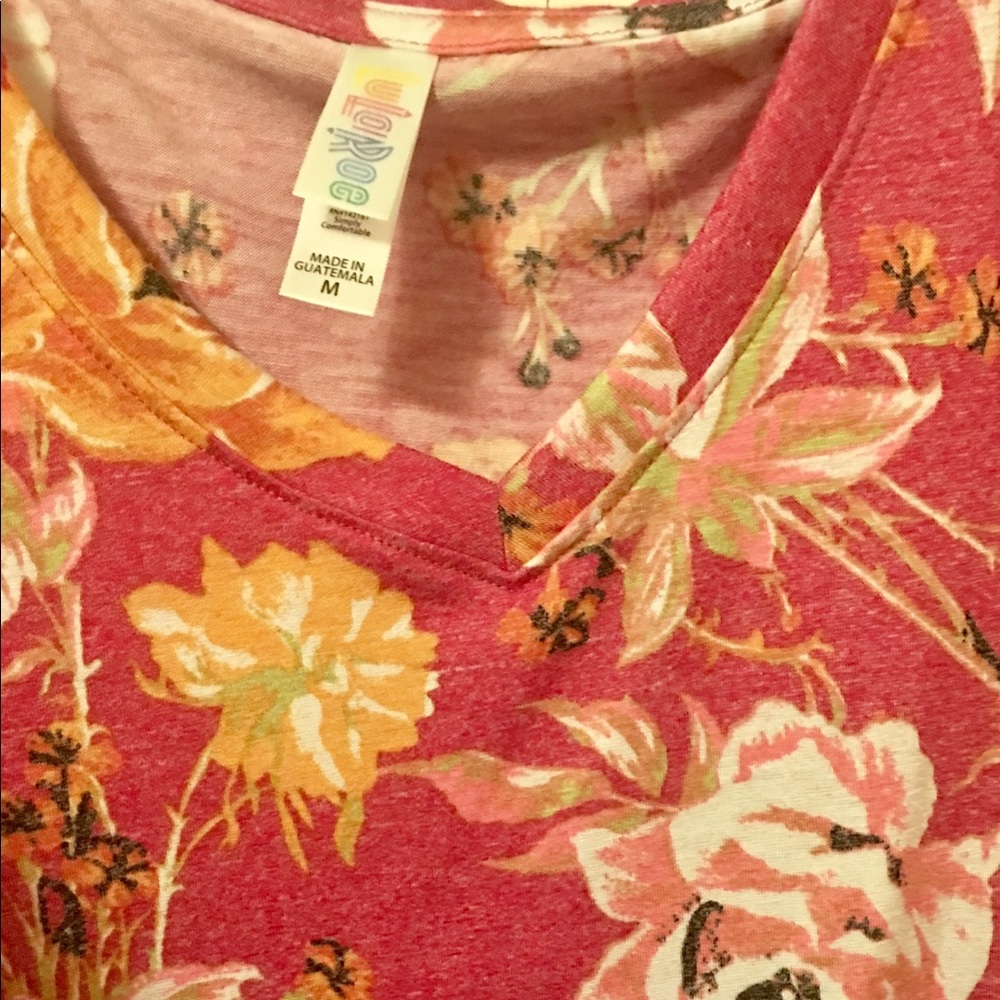 LLR pink floral Christy Tee In Medium